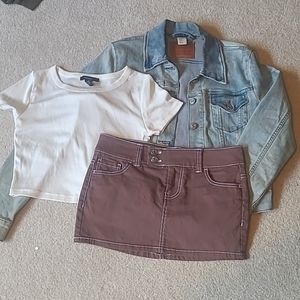 NWT brown mini skirt, H&M, size 2